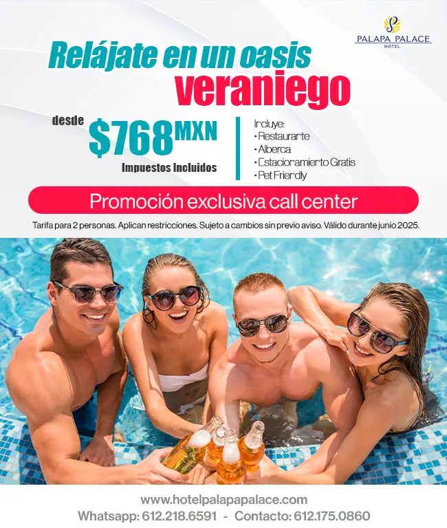 Oferta de Verano Hospedaje Hotel Palapa Palace, Hotel en Tuxtla Gutiérrez, Chiapas
